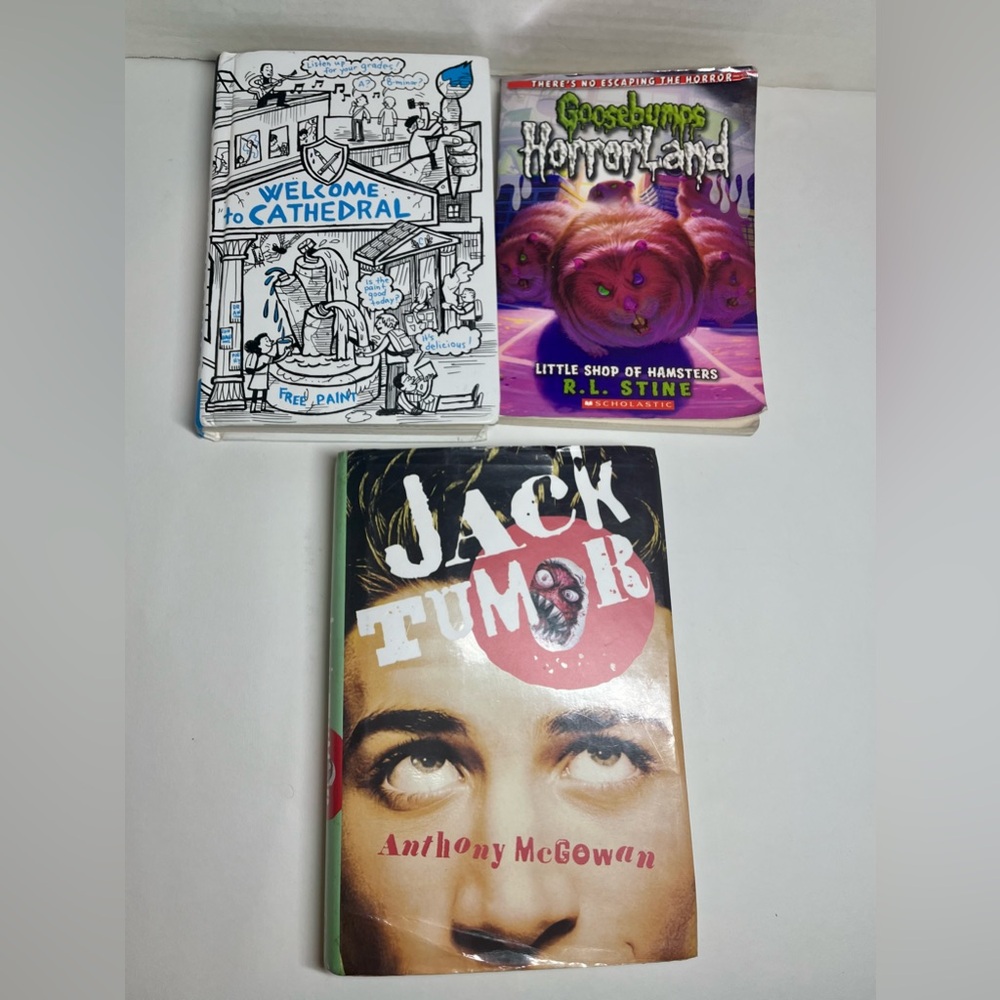 YOUTH BOOK BUNDLE - JACK TUMOR, MIDDLE SCHOOL, and GOOSEBUMPS (TEENS)
